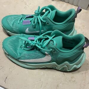 Nike Kids Turquoise and Purple Sneakers
